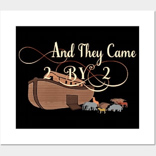 And They Came Two By Two Noahs Ark Animal Lover Posters and Art